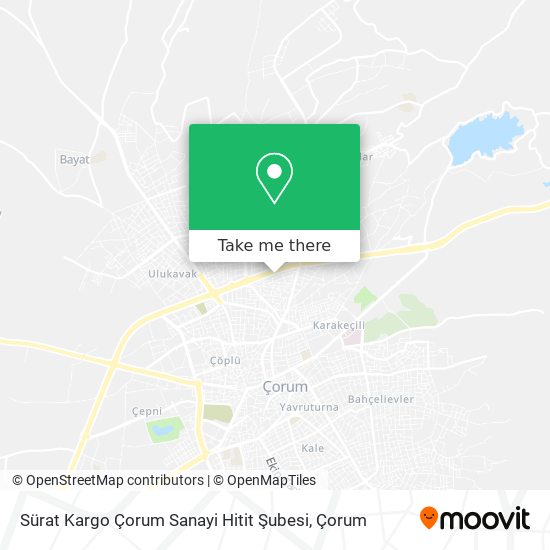 Sürat Kargo Çorum Sanayi Hitit Şubesi map