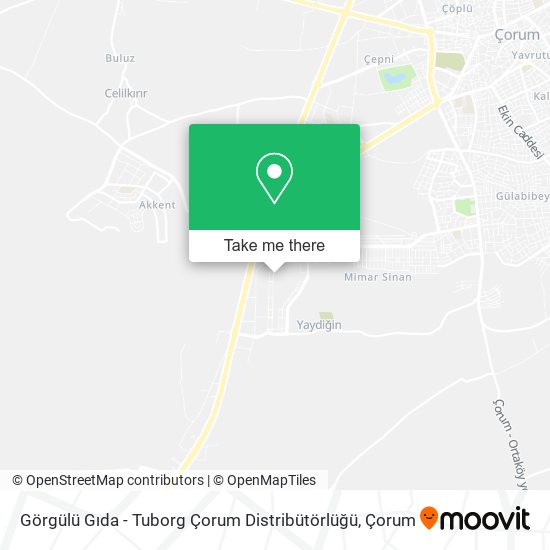 Görgülü Gıda - Tuborg Çorum Distribütörlüğü map
