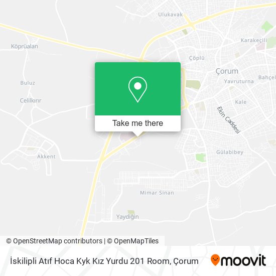İskilipli Atıf Hoca Kyk Kız Yurdu 201 Room map