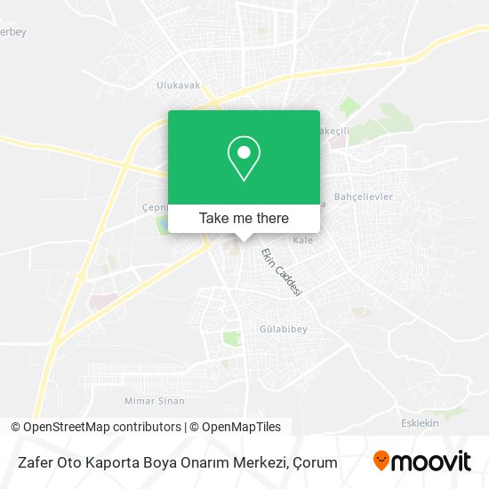 Zafer Oto Kaporta Boya Onarım Merkezi map