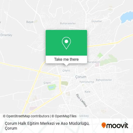 Çorum Halk Eğitim Merkezi ve Aso Müdürlüğü map