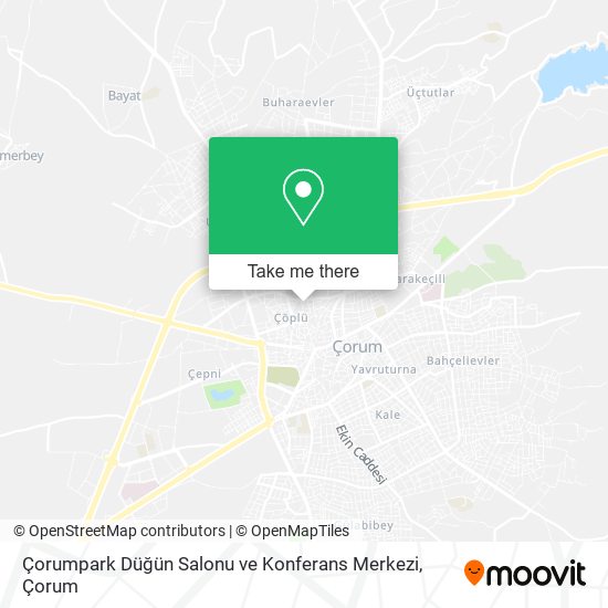 Çorumpark Düğün Salonu ve Konferans Merkezi map