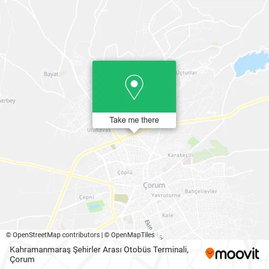 Kahramanmaraş Şehirler Arası Otobüs Terminali map