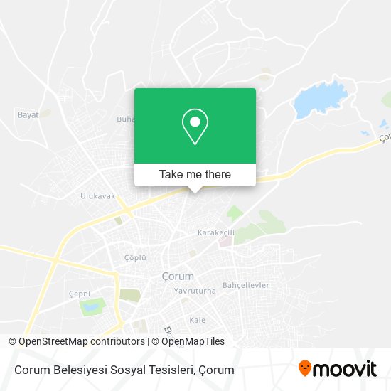 Corum Belesiyesi Sosyal Tesisleri map