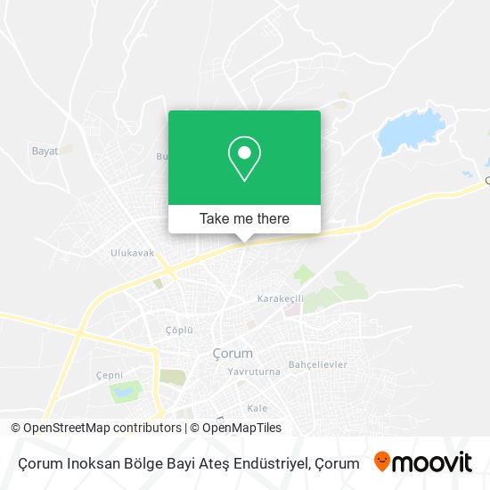 Çorum Inoksan Bölge Bayi Ateş Endüstriyel map