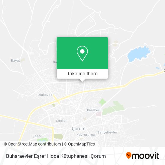 Buharaevler Eşref Hoca Kütüphanesi map
