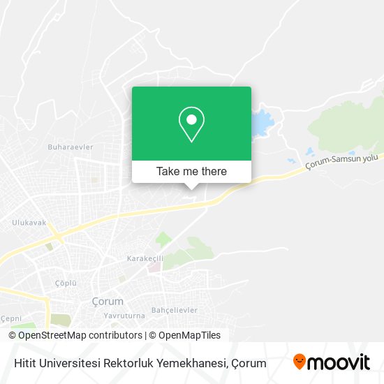 Hitit Universitesi Rektorluk Yemekhanesi map