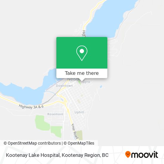 Kootenay Lake Hospital map