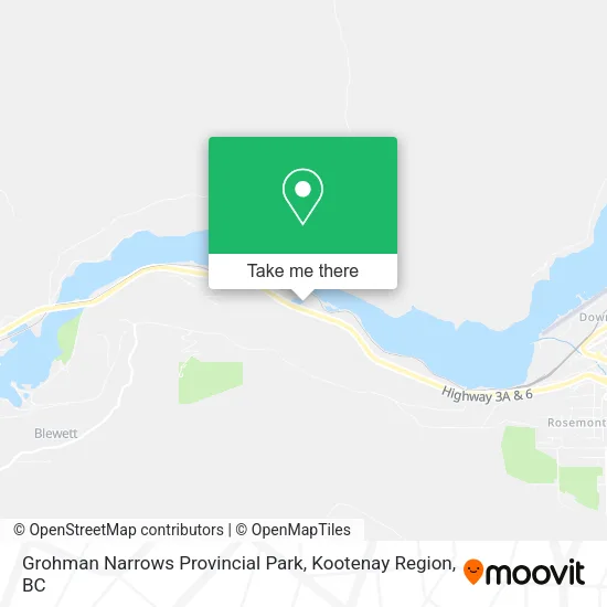 Grohman Narrows Provincial Park map