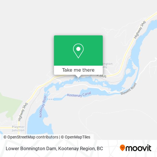 Lower Bonnington Dam map