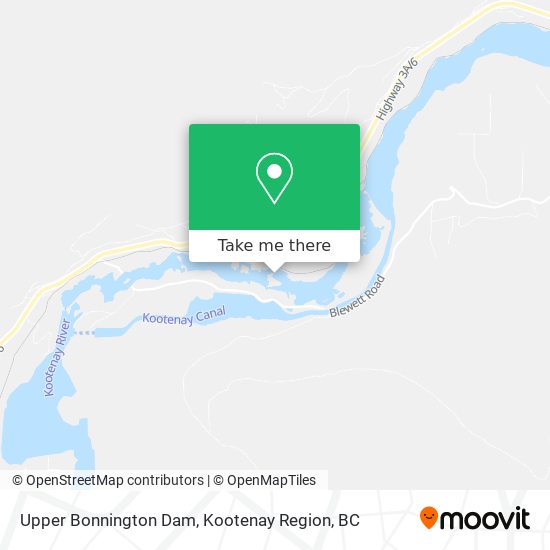 Upper Bonnington Dam map