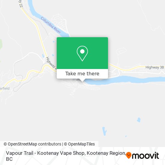 Vapour Trail - Kootenay Vape Shop map