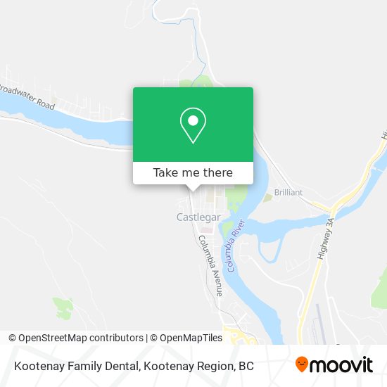 Kootenay Family Dental map