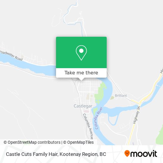 How to get to Castle Cuts Family Hair in Kootenay by Bus?