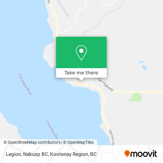Legion, Nakusp BC map