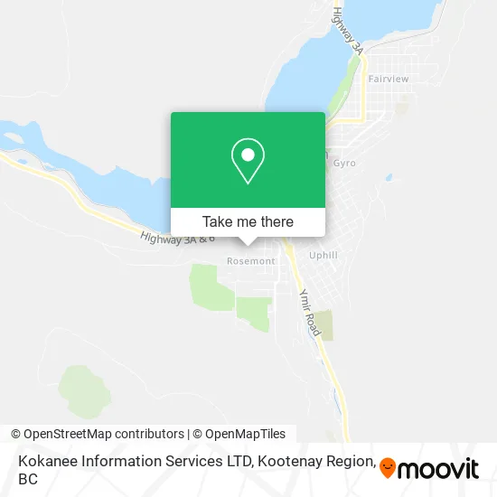 Kokanee Information Services LTD map