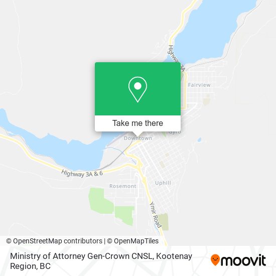 Ministry of Attorney Gen-Crown CNSL map