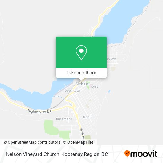 Nelson Vineyard Church map