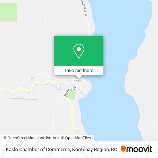 Kaslo Chamber of Commerce map