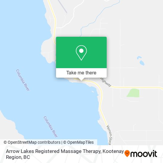 Arrow Lakes Registered Massage Therapy map