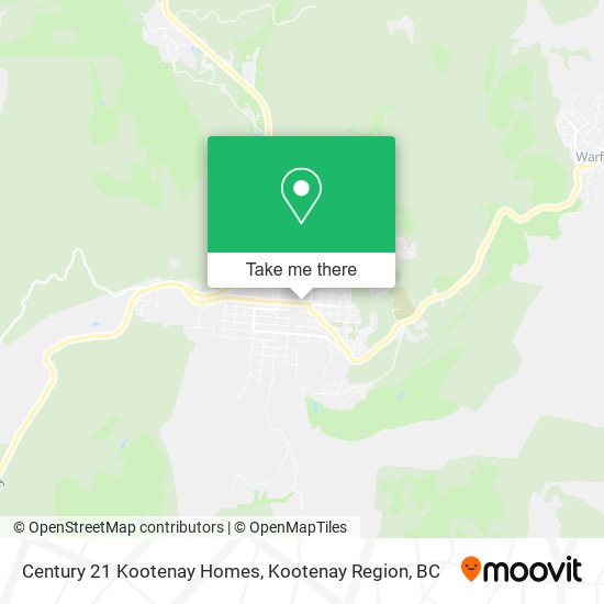 Century 21 Kootenay Homes map