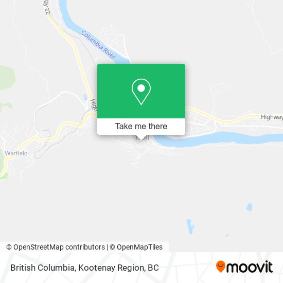 British Columbia map