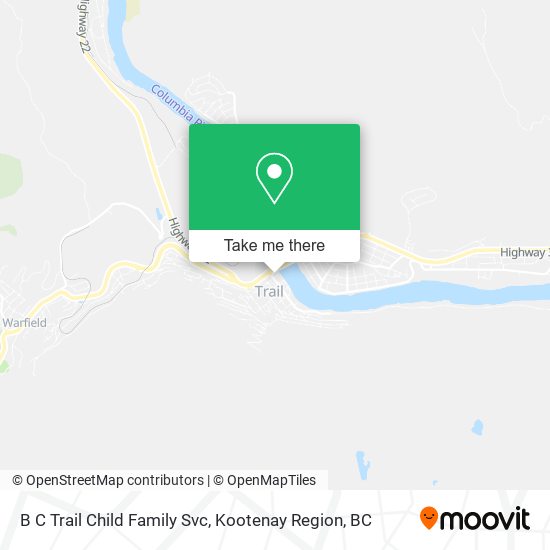 B C Trail Child Family Svc map
