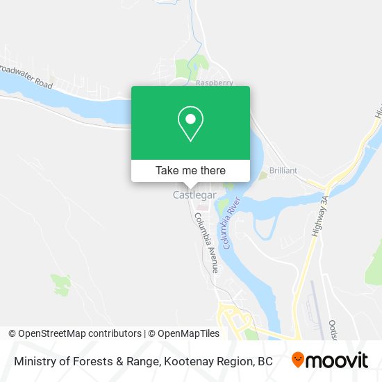 Ministry of Forests & Range map