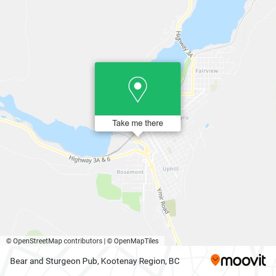 Bear and Sturgeon Pub map
