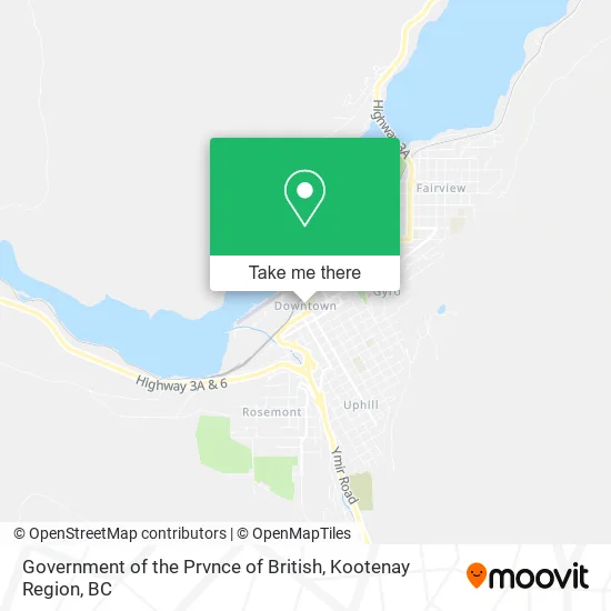 Government of the Prvnce of British map