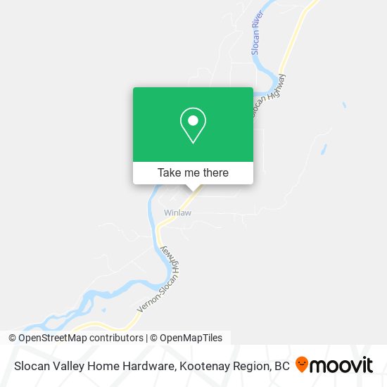 Slocan Valley Home Hardware map