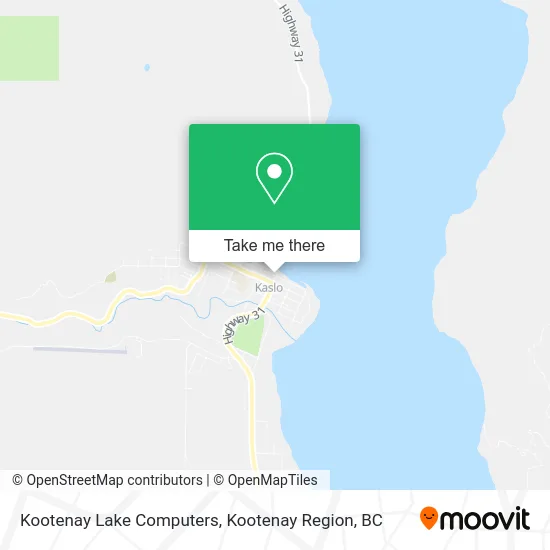 Kootenay Lake Computers map