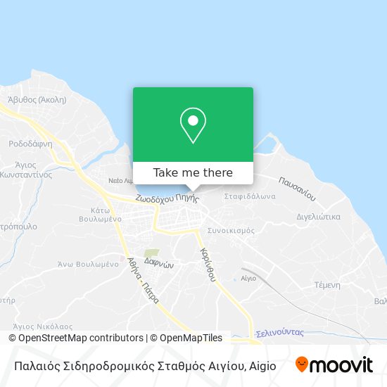 Παλαιός Σιδηροδρομικός Σταθμός Αιγίου map