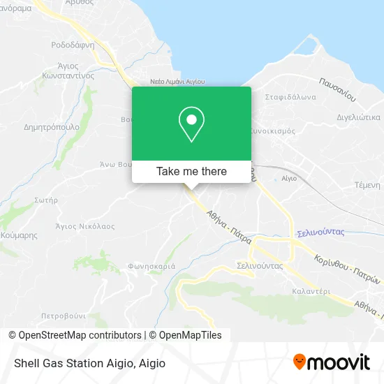Shell Gas Station Aigio map