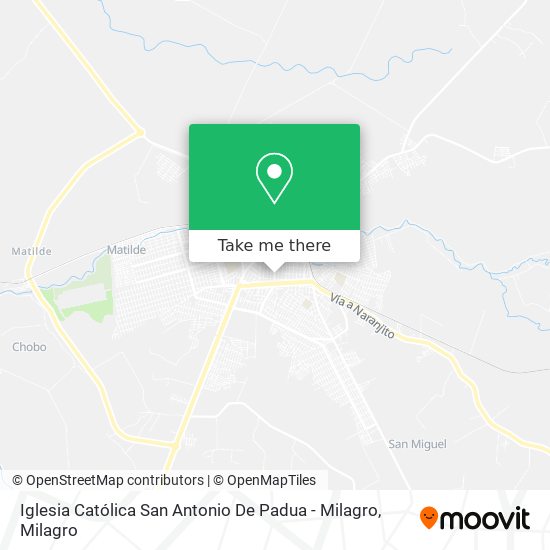 Mapa de Iglesia Católica San Antonio De Padua - Milagro