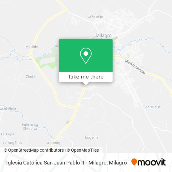 Iglesia Católica San Juan Pablo II - Milagro map