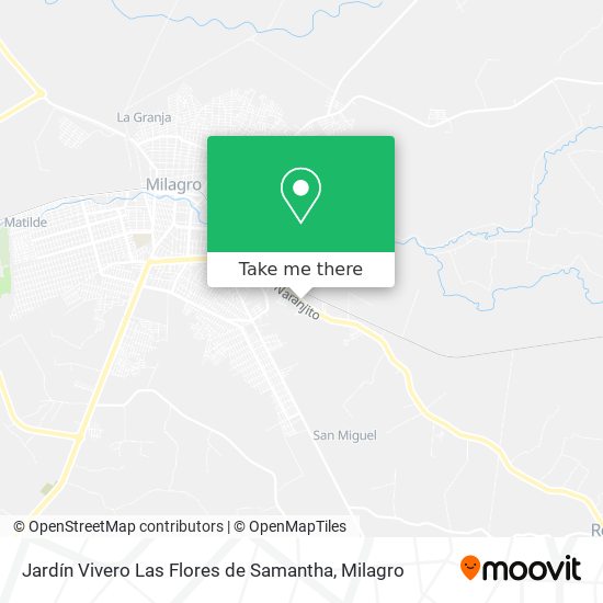 Mapa de Jardín Vivero Las Flores de Samantha