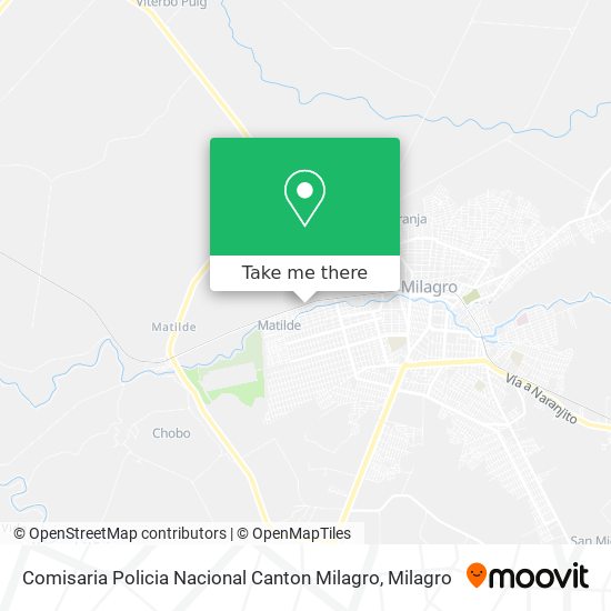 Mapa de Comisaria Policia Nacional Canton Milagro