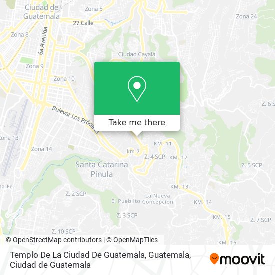 Mapa de Templo De La Ciudad De Guatemala, Guatemala