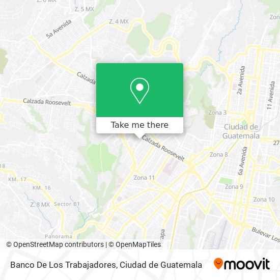 Banco De Los Trabajadores map