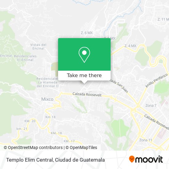 Templo Elim Central map