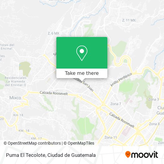 Puma El Tecolote map