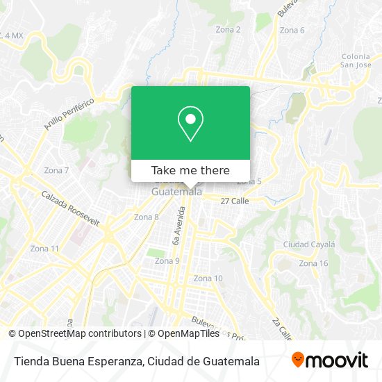 Mapa de Tienda Buena Esperanza