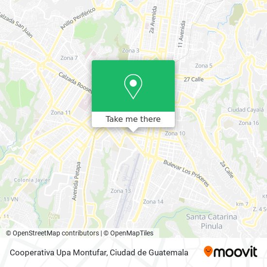 Cooperativa Upa Montufar map