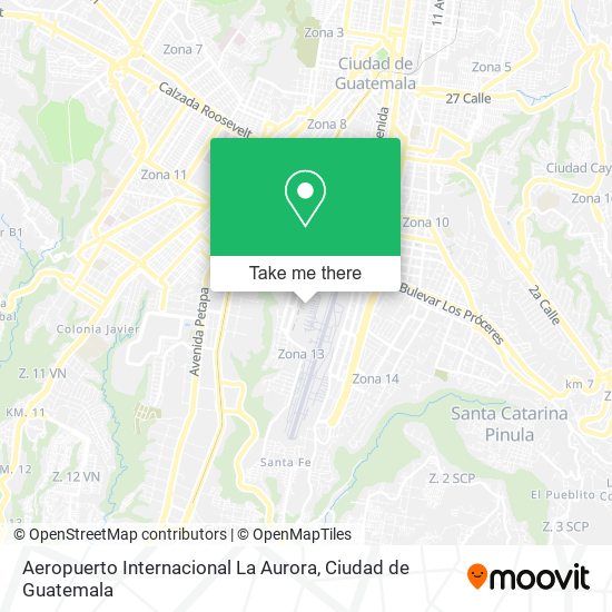 Aeropuerto Internacional La Aurora map