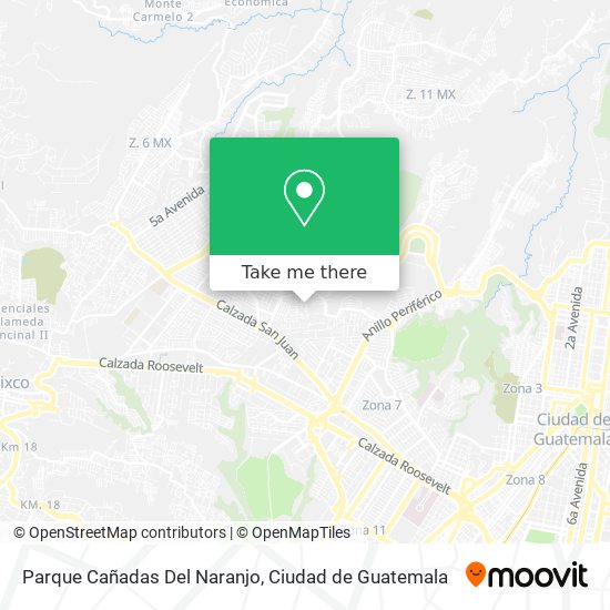 Mapa de Parque Cañadas Del Naranjo