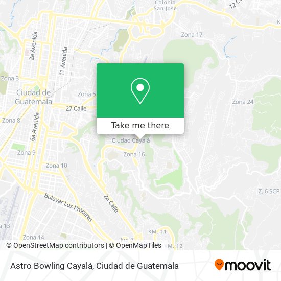 Astro Bowling Cayalá map