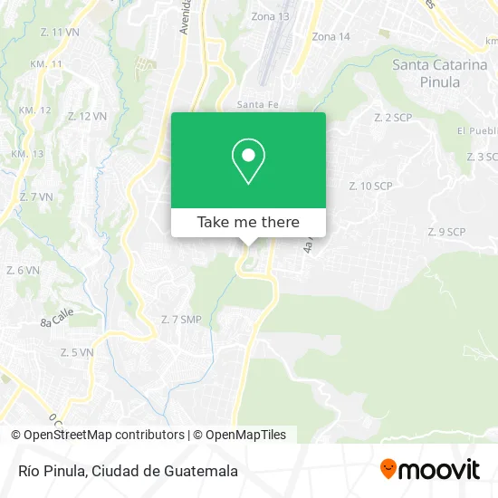 Río Pinula map