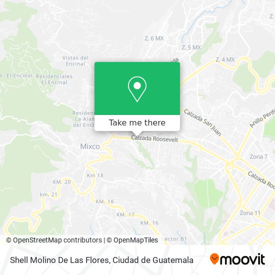 Mapa de Shell Molino De Las Flores