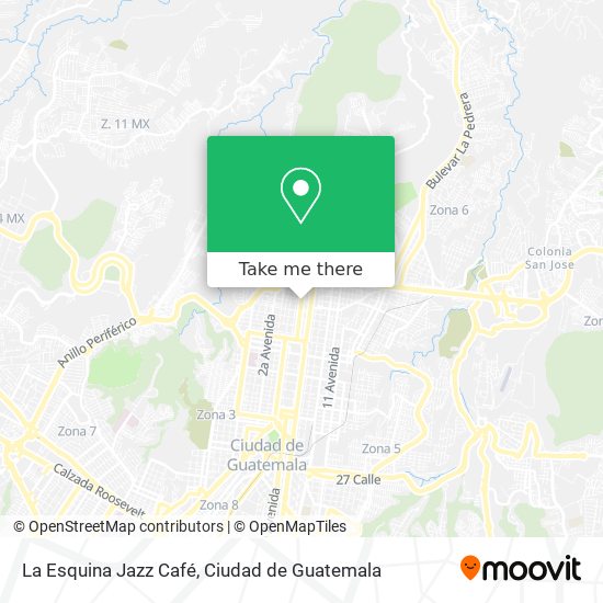 Mapa de La Esquina Jazz Café